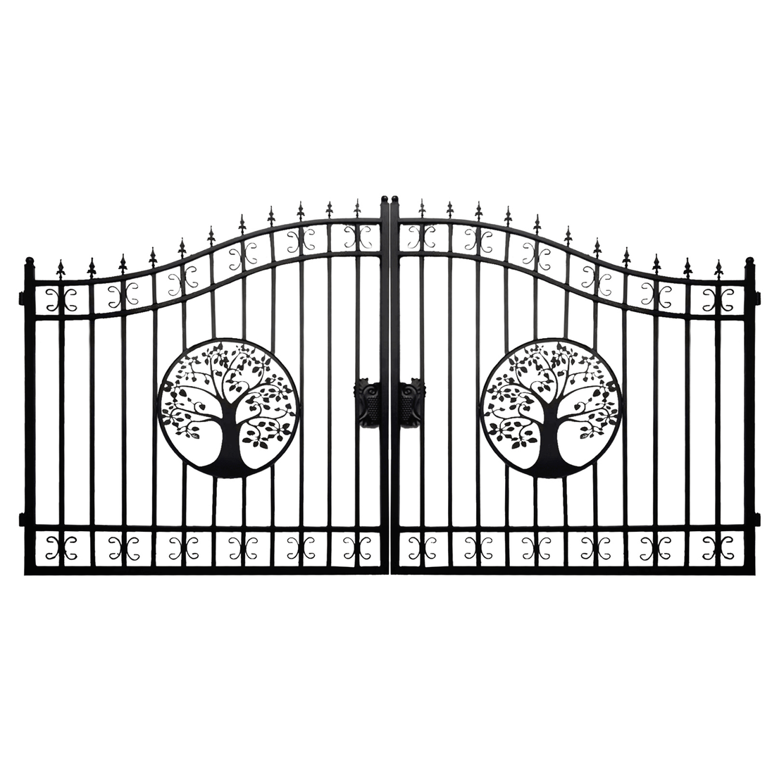 Greatbear 14x8 ft Steel Dual Swing Driveway Gate - Serenity Provision