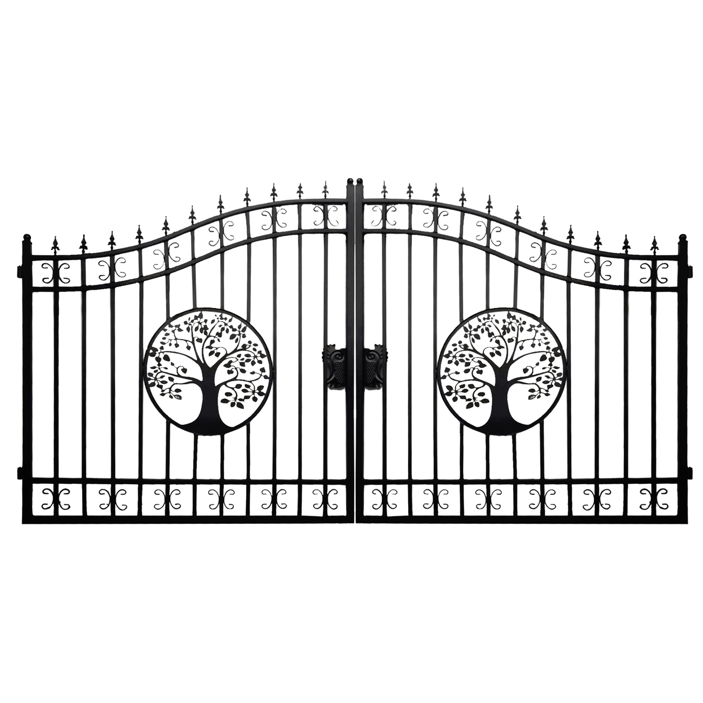 Greatbear 14x8 ft Steel Dual Swing Driveway Gate - Serenity Provision