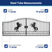 Greatbear 20x8 ft Steel Dual Swing Driveway Gate - Serenity Provision