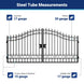 Greatbear 14x8 ft Steel Dual Swing Driveway Gate - Serenity Provision