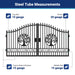 Greatbear 14x8 ft Steel Dual Swing Driveway Gate with Wider Goalposts - Serenity Provision