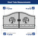 Greatbear 14x8 ft Steel Dual Swing Driveway Gate with Wider Goalposts - Serenity Provision