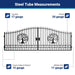 Greatbear 20x8 ft Steel Dual Swing Driveway Gate - Serenity Provision