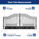 Greatbear 14x8 ft Steel Dual Swing Driveway Gate - Serenity Provision