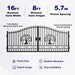 Greatbear 16x8 ft Steel Dual Swing Driveway Gate with Tree Pattern - Serenity Provision
