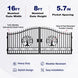 Greatbear 16x8 ft Steel Dual Swing Driveway Gate with Tree Pattern - Serenity Provision