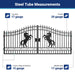 Greatbear 16x7 ft Steel Dual Swing Driveway Gate with Horse Pattern - Serenity Provision