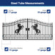 Greatbear 16x7 ft Steel Dual Swing Driveway Gate with Horse Pattern - Serenity Provision