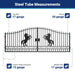 Greatbear 18x8 ft Steel Dual Swing Driveway Gate - Serenity Provision