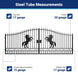 Greatbear 18x8 ft Steel Dual Swing Driveway Gate - Serenity Provision