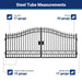 Greatbear 16x8 ft Steel Dual Swing Driveway Gate - Serenity Provision