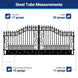 Greatbear 18x8 ft Steel Dual Swing Driveway Gate - Serenity Provision