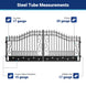 Greatbear 16x8 ft Dual Swing Driveway Gate with Star Pattern - Serenity Provision