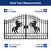 Greatbear 12x8 ft Dual Swing Driveway Steel Gate - Serenity Provision