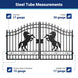 Greatbear 12x8 ft Dual Swing Driveway Steel Gate - Serenity Provision