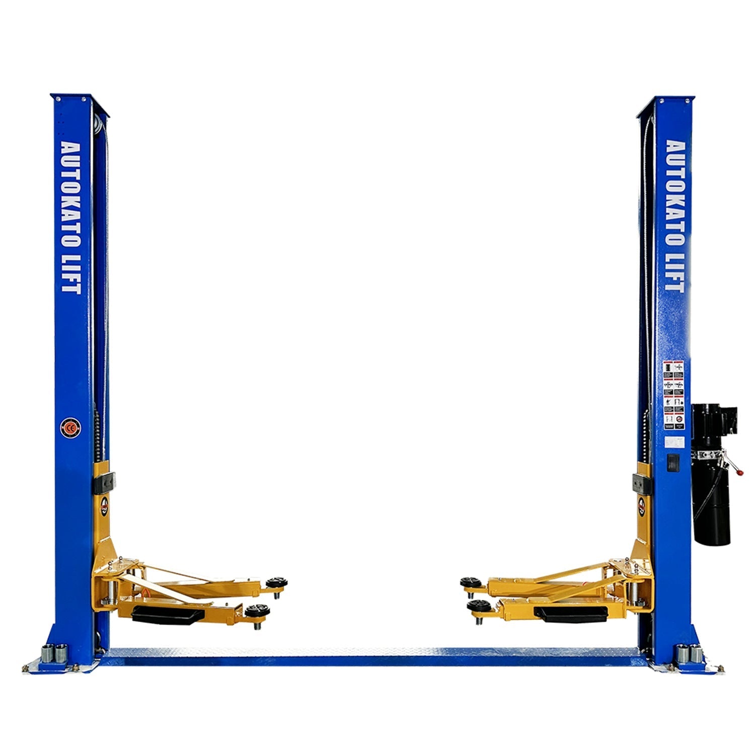 KT-H105 10,000 lbs Floorplate 2 Post Car Lift, Symmetric