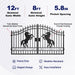 Greatbear 12x8 ft Dual Swing Driveway Steel Gate - Serenity Provision