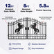Greatbear 12x8 ft Dual Swing Driveway Steel Gate - Serenity Provision