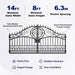 Greatbear 14x8 ft Steel Dual Swing Driveway Gate-European Style - Serenity Provision