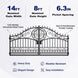 Greatbear 14x8 ft Steel Dual Swing Driveway Gate-European Style - Serenity Provision