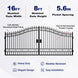 Greatbear 16x8 ft Steel Dual Swing Driveway Gate - Serenity Provision