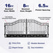 Greatbear 16x8 ft Dual Swing Driveway Gate with Star Pattern - Serenity Provision