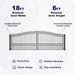 Greatbear 18x6 ft Steel Dual Swing Driveway Gate - LONDON Style - Serenity Provision