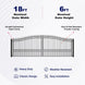 Greatbear 18x6 ft Steel Dual Swing Driveway Gate - LONDON Style - Serenity Provision