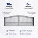 Greatbear 18x6 ft Steel Dual Swing Driveway Gate - PARIS Style - Serenity Provision