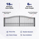 Greatbear 18x6 ft Steel Dual Swing Driveway Gate - PARIS Style - Serenity Provision