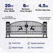 Greatbear 20x8 ft Dual Swing Driveway Gate with Ornamental Posts - Serenity Provision
