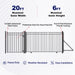Aleko 20ft Steel Sliding Driveway Gate with 5ft Pedestrian Gate - Serenity Provision