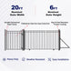 Aleko 20ft Steel Sliding Driveway Gate with 5ft Pedestrian Gate - Serenity Provision