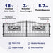 Greatbear 18x7 ft Steel Dual Swing Driveway Gate with Rectangular Deer Pattern - Serenity Provision