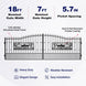 Greatbear 18x7 ft Steel Dual Swing Driveway Gate with Rectangular Deer Pattern - Serenity Provision