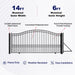 Aleko 14x6 ft Steel Sliding Driveway Gate - Serenity Provision