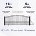 Aleko 16x6 ft Steel Sliding Driveway Gate - Serenity Provision