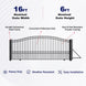 Aleko 16x6 ft Steel Sliding Driveway Gate - Serenity Provision