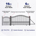 Aleko 16ft Steel Sliding Driveway Gate with 5ft Pedestrian Gate - Serenity Provision