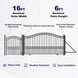 Aleko 16ft Steel Sliding Driveway Gate with 5ft Pedestrian Gate - Serenity Provision