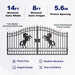 Greatbear 14x8 ft Steel Dual Swing Driveway Gate with Horse Pattern - Serenity Provision
