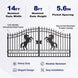 Greatbear 14x8 ft Steel Dual Swing Driveway Gate with Horse Pattern - Serenity Provision