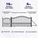 Aleko 18ft Steel Sliding Driveway Gate with 5ft Pedestrian Gate - Serenity Provision