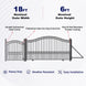 Aleko 18ft Steel Sliding Driveway Gate with 5ft Pedestrian Gate - Serenity Provision