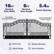 Greatbear 18x8 ft Steel Dual Swing Driveway Gate - Serenity Provision