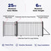 Aleko 25ft Steel Sliding Driveway Gate with 5ft Pedestrian Gate - Serenity Provision