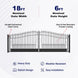 Greatbear 18x6 ft Steel Dual Swing Driveway Gate, VENICE Style - Serenity Provision