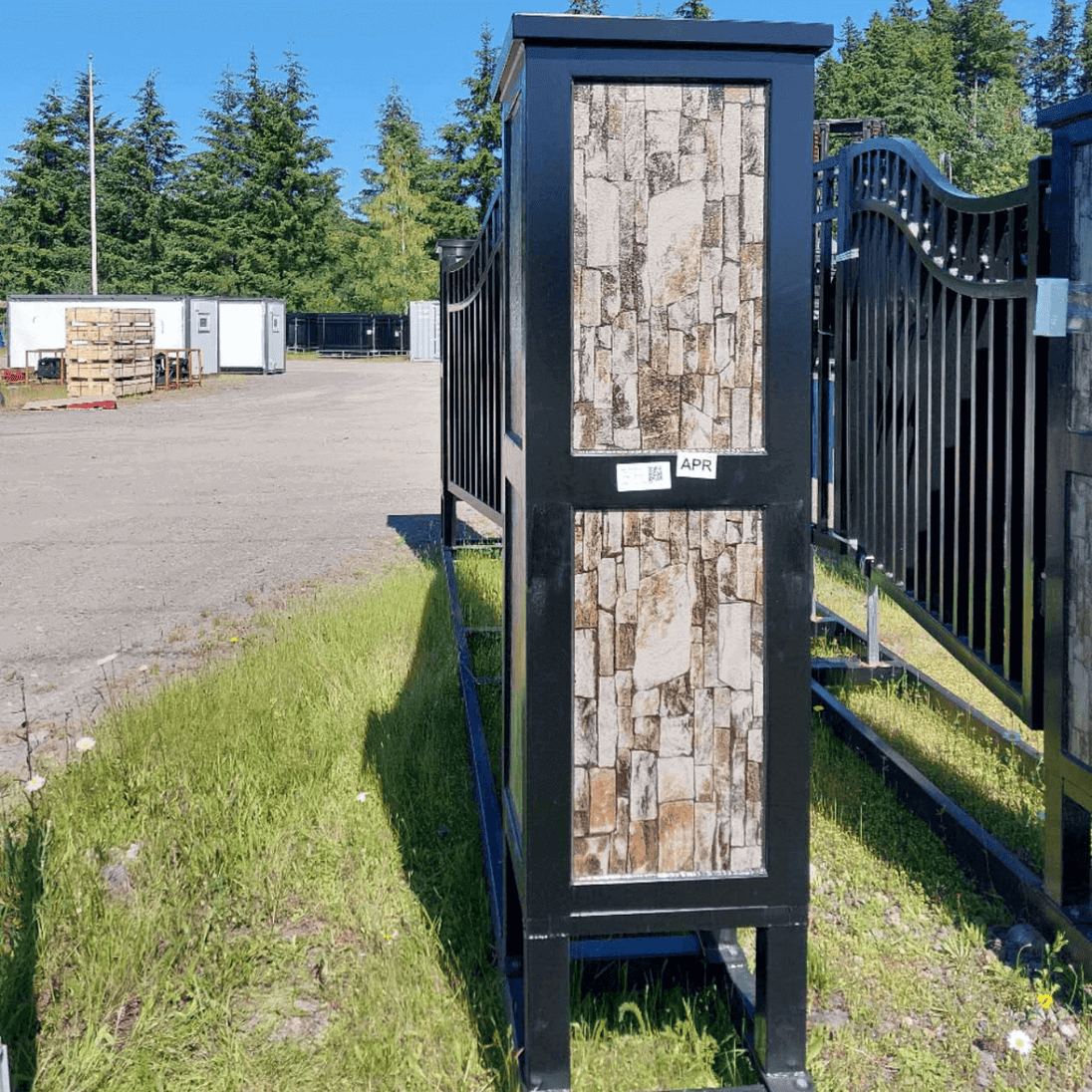 Greatbear 20x8 ft Dual Swing Driveway Gate with Ornamental Posts - Serenity Provision