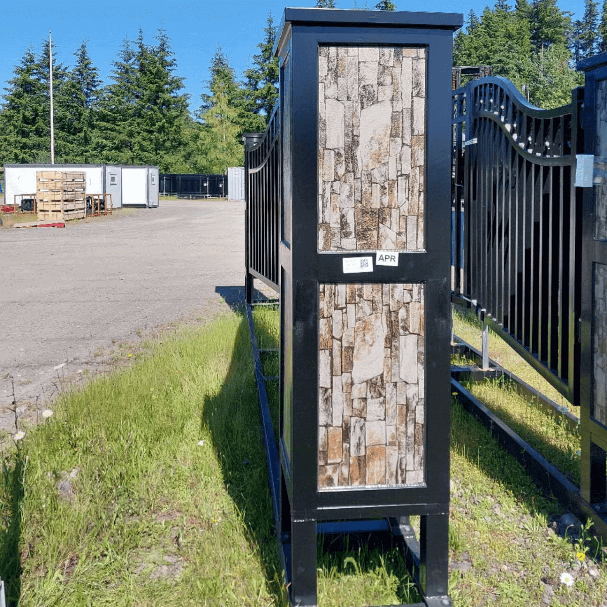 Greatbear 20x8 ft Dual Swing Driveway Gate with Ornamental Posts - Serenity Provision