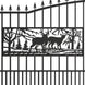Greatbear 18x7 ft Steel Dual Swing Driveway Gate with Rectangular Deer Pattern - Serenity Provision